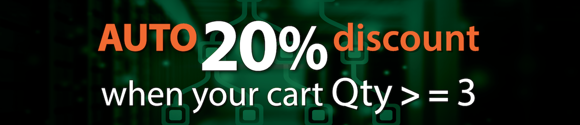 Auto 20% discount when your cart Qty more or equals 3